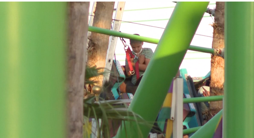 Firefighters help 22 people stuck on a rollercoaster